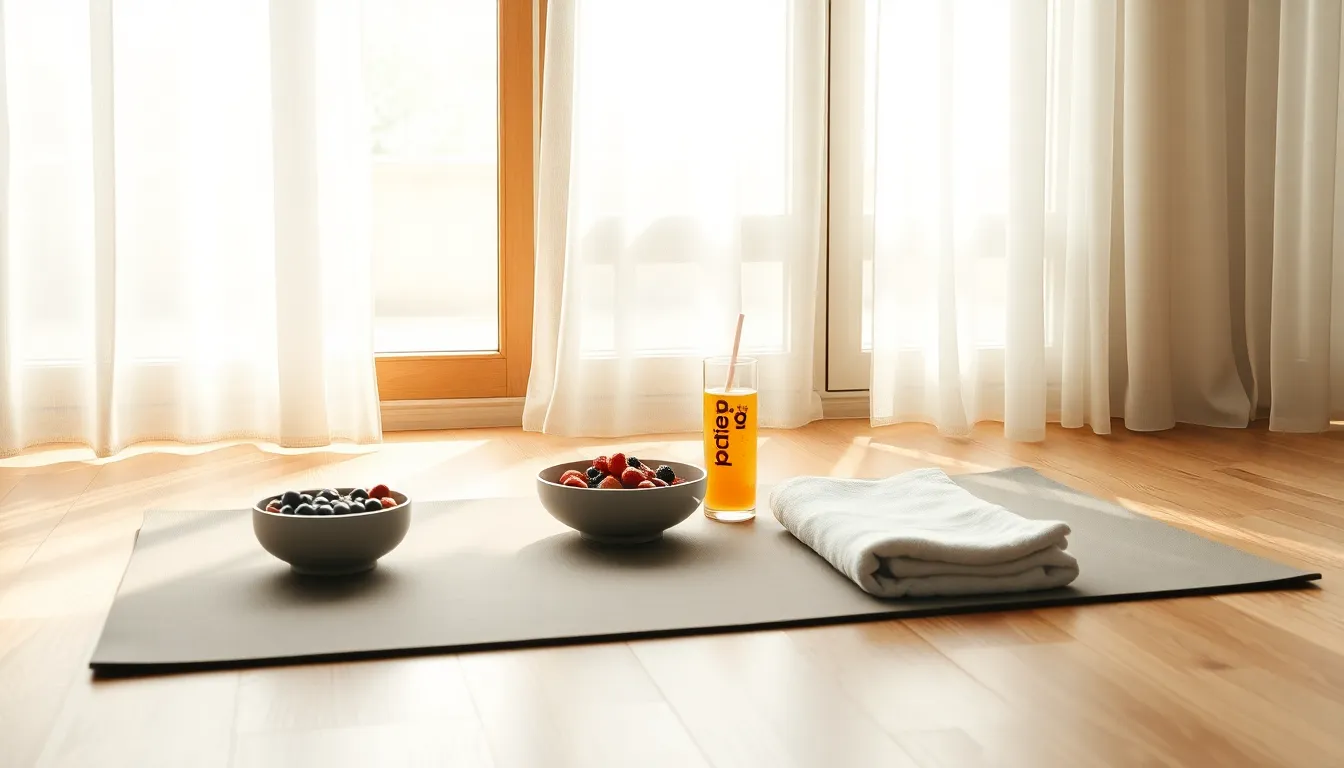 운동 후 스트레칭하는 사람의 모습