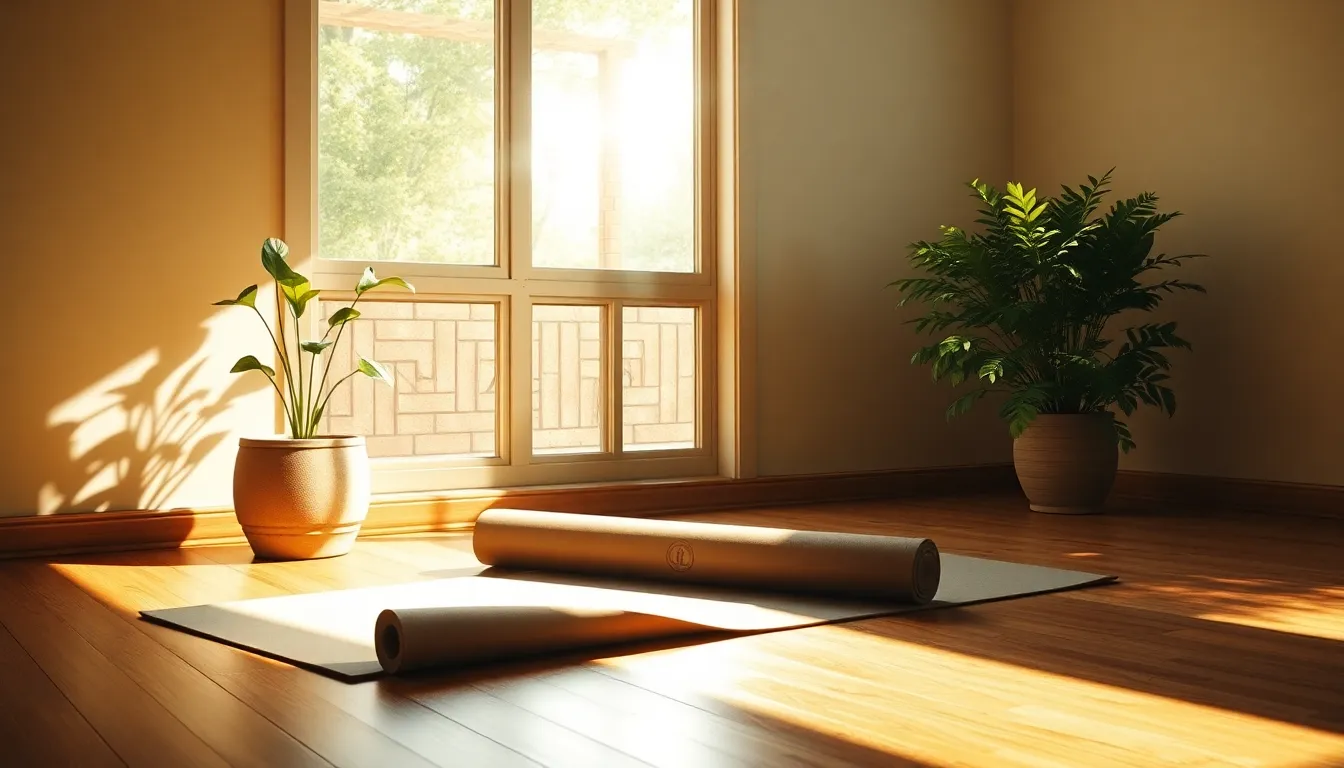 요가 매트 위에서 스트레칭하는 사람의 모습