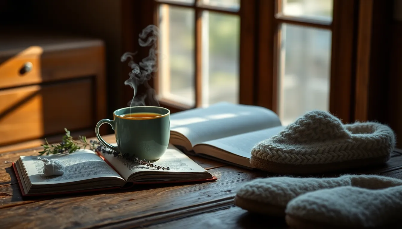 침실에서 편안하게 잠들 준비를 하는 사람