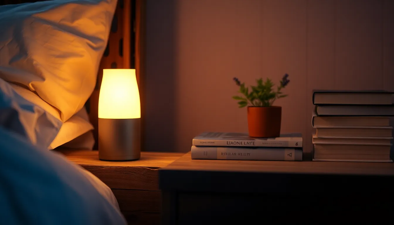 스마트 조명으로 숙면을 취하는 모습
